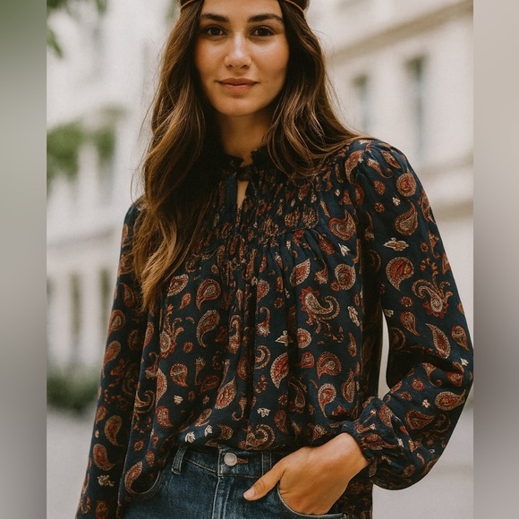 LuLaRoe Tops - LuLaRoe Boho Paisley Print Hippie Blouse